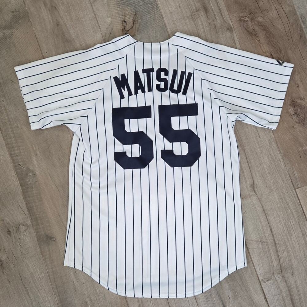Vintage New York Yankees Hideki Matsui #55 Baseball Jersey Majestic Mens Medium